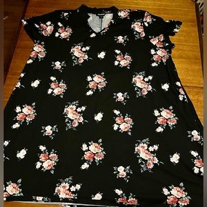 Joe Boxer Women’s Plus Black Floral Mini Dress Size 3x